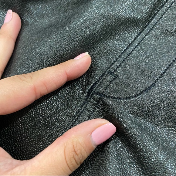 Spanx Leather-Like Ankle Skinny Pant Sz M DEFECTED Stretchy Chic Edgy Casual - Picture 6 of 15